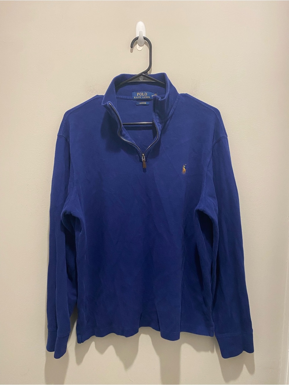 Polo by Ralph Lauren Royal Blue Quarter-Zip Pullover Sweater Women’s Size M EUC